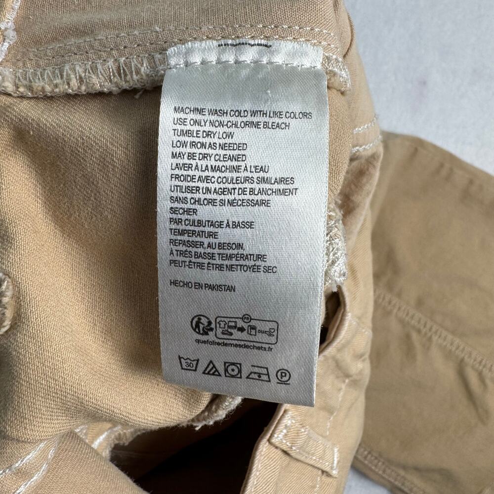 Maeve Wide-Leg Cropped Canvas Pants in Khaki - Picture 9 of 11
